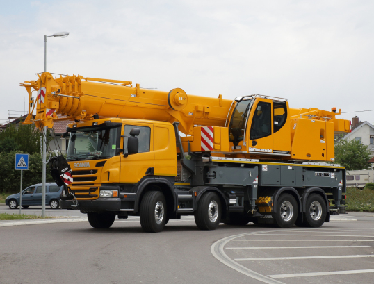 Scania P Series with Liebherr LTF 1060 4.1 crane 2014 15
