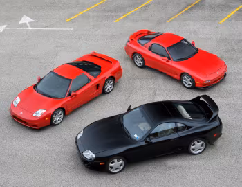 Acura NSX-T, Mazda RX-7, Toyota Supra Turbo Targa