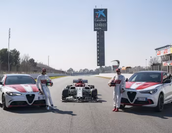 Alfa Romeo Giulia Quadrifoglio "Alfa Romeo Racing", Antonio Giovinazzi, Alfa Romeo C38, Kimi Räikkönen, Alfa Romeo Stelvio Quadrifoglio Alfa Romeo Racing