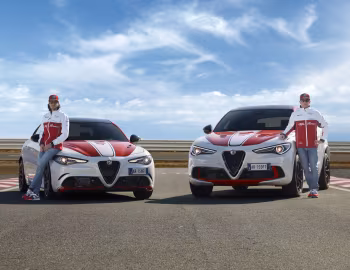 Alfa Romeo Giulia Quadrifoglio "Alfa Romeo Racing", Antonio Giovinazzi, Alfa Romeo Stelvio Quadrifoglio Alfa Romeo Racing, Kimi Räikkönen
