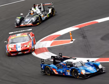 Strakka Racing Gibson 015S, AF Corse Ferrari 458 Italia GT2, Alpine A460