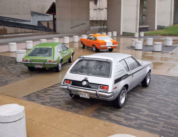 Chevrolet Vega GT 3-door Hatchback Coupe, Ford Pinto Runabout, AMC Gremlin Pkg. X