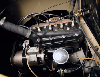 Under the hood 1941 American Bantam Convertible Coupe