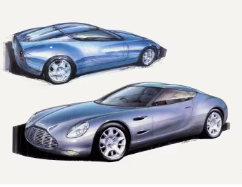 Boceto Aston Martin DB7 Zagato '2002–03
