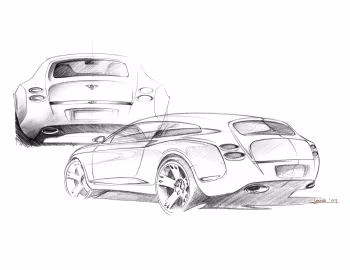 Скетч Bentley Continental Flying Star