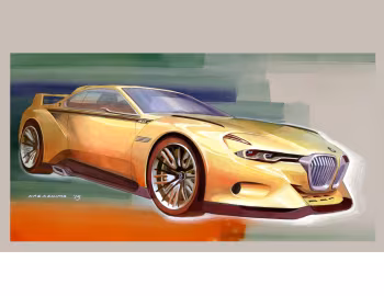 Эскиз BMW 3.0 CSL Hommage '05.2015