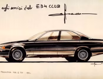 Sketch BMW 5 Series Sedan (E34) '11.1987–12.1995