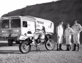 BMW R 80 G/S Paris-Dakar, MAN gl KAT 1 6×6 Rally Truck