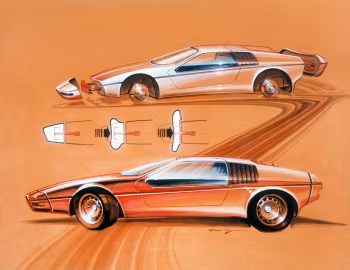 Эскіз BMW Turbo Concept (E25) '1972