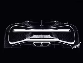 Скетч Bugatti Chiron '2016