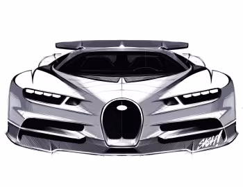 Скетч Bugatti Chiron '2016