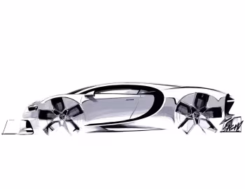 Скетч Bugatti Chiron '2016