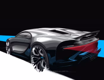 Boceto Bugatti Chiron "Profilée" '2022