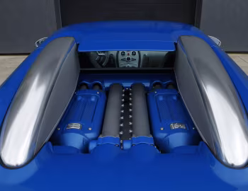 Bajo el capó Bugatti Veyron "Bleu Centenaire" '2009