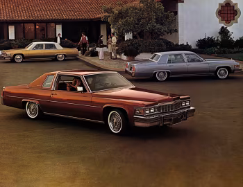 1977 Cadillac Fleetwood Brougham, 1977 Cadillac Coupe de Ville & 1977 Cadillac Sedan de Ville
