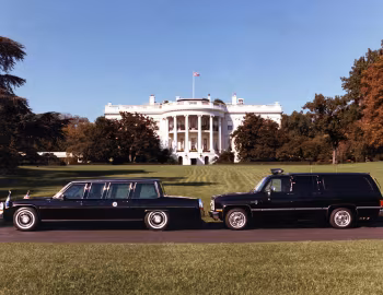 Cadillac Fleetwood Presidential Limousine, Hess & Eisenhardt Chevrolet Suburban C10 Silverado