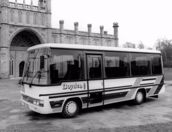 Toyota Coaster BB30R Caetano Optimo [UK-spec] (C19F) '04.1985–10.1987