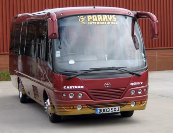 Toyota Coaster BB50R Caetano Optimo V [UK-spec] (C16F) '07.2000–10.2007