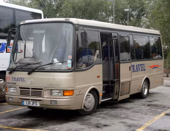 Toyota Coaster HZB50R Caetano Optimo III [UK-spec] (C21F) '11.1993–09.1997