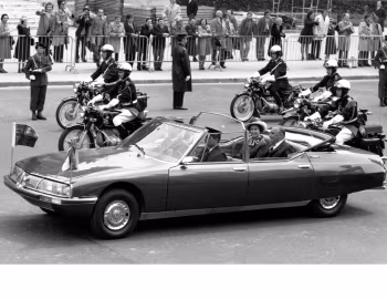 Citroën SM Présidentielle par Chapron, Elizabeth II, Georges Pompidou