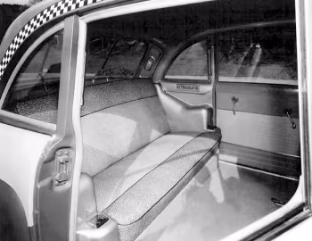 Interior 1956–58 Checker Model A8 Taxi Cab