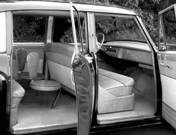 Interior 1956–58 Checker Model A8 Taxi Cab
