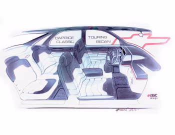 Esboço (sketch) 1991–92 Chevrolet Caprice