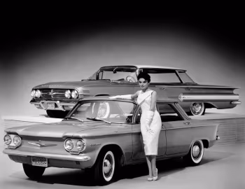 Chevrolet Impala Sport Sedan, Chevrolet Corvair Deluxe 700 Sedan