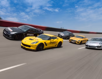 Porsche 911 Turbo Coupe, Chevrolet Corvette Z06, Jaguar F-Type R Coupé, Nissan GT-R, Mercedes-AMG GT
