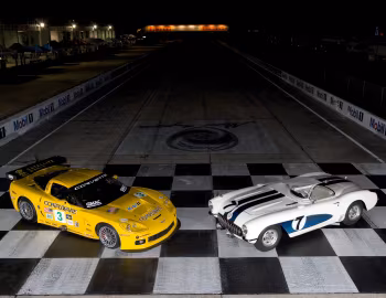 Chevrolet Corvette C6.R GT1 & 1956 Chevrolet Corvette Sebring Race Car