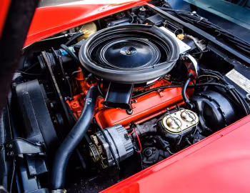 Under The Hood 1974 Chevrolet Corvette Stingray Convertible (1YZ67)