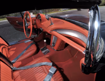 Intérieur 1958 Chevrolet Corvette 283/290 HP Fuel Injection ''Tuxedo Black'' (J800-867)
