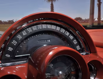 Tableau de bord 1958 Chevrolet Corvette 283/290 HP Fuel Injection ''Tuxedo Black'' (J800-867)