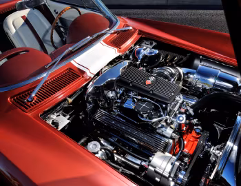 Sous la capuche Chevrolet Corvette Sting Ray Convertible Show Car Replica (0867) '1963