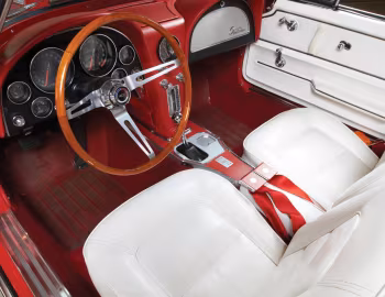 Interior 1965 Chevrolet Corvette Sting Ray L78 Convertible with side mount exhaust option (19467)