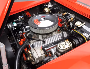 Bajo el capó 1969 Chevrolet Corvette Stingray L46 350/350 HP Convertible (19467)