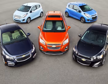 Chevrolet Sonic RS Sedan, Chevrolet Spark, Chevrolet Cruze, Chevrolet Trax