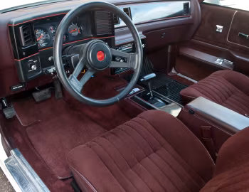 Interior 1986–87 Chevrolet Monte Carlo SS Aerocoupe