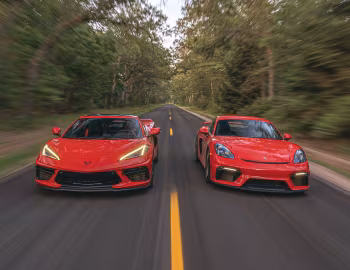 Chevrolet Corvette Stingray Z51 & Porsche 718 Cayman GT4