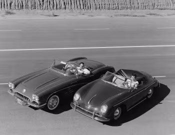 Porsche 356A 1600 Super Convertible D by Drauz, Chevrolet Corvette Fuel Injection 283/250 HP