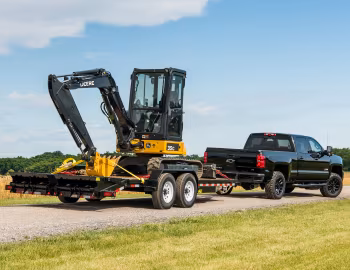 John Deere 35G Cab, Chevrolet Silverado 2500 HD Z71 "Midnight" Crew Cab