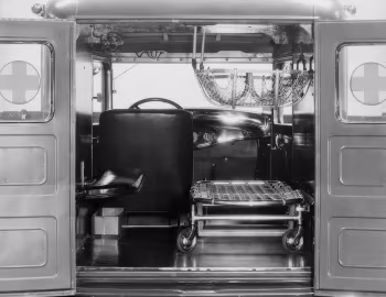 Interior 1933 Ford V8 Model 46 Ambulance by Crown Body & Coach Corp.