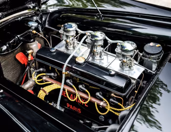 Bajo el capó Delahaye 135 M Sport Coupé par Hebmüller (#800870) '1948