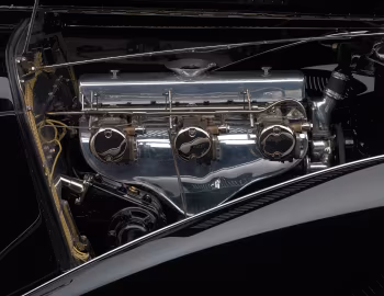 Sous la capuche Delahaye 135 Competition Court Coupe par Figoni & Falaschi (#47242) '1936