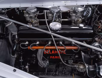 Bajo el capó Delahaye 135 MS Cabriolet "Narval" par Figoni et Falaschi (#800495) '1947