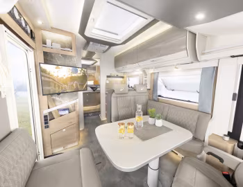 Intérieur 2021–pr. Dethleffs Esprit I 7150-2 DBM GT '2020–pr.
