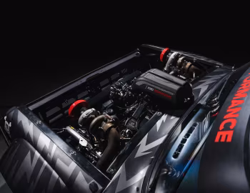 Bajo el capó 1977 Detroit Speed Ford F-150 Hoonitruck '2019