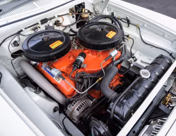 Bajo el capó 1963 Dodge Polara 426/425 HP Max Wedge Stage II Hardtop Coupe (TD2H 632)