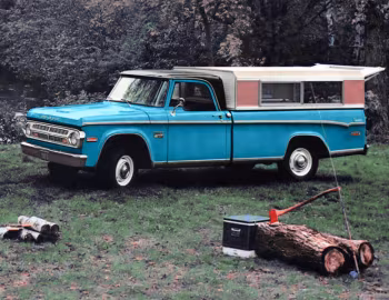 1970 Dodge D100 Sweptline Camper Cap by Winnebago