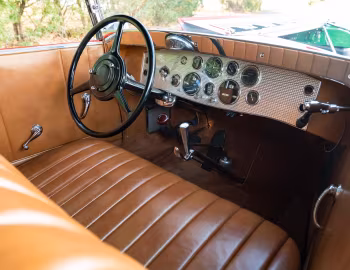 Interior 1931 Duesenberg J 338/2350 Convertible Sedan SWB by LeBaron